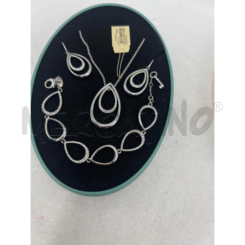 COLLANA E ORECCHINI FOSSIL INOX E STRASS | Mercatino dell'Usato Teramo 1