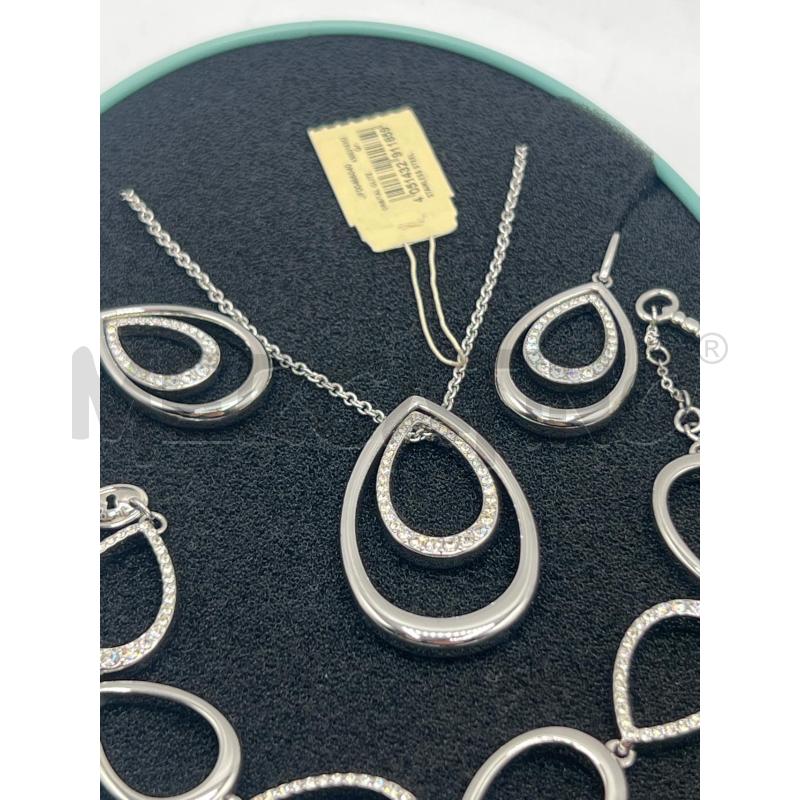 COLLANA E ORECCHINI FOSSIL INOX E STRASS | Mercatino dell'Usato Teramo 3