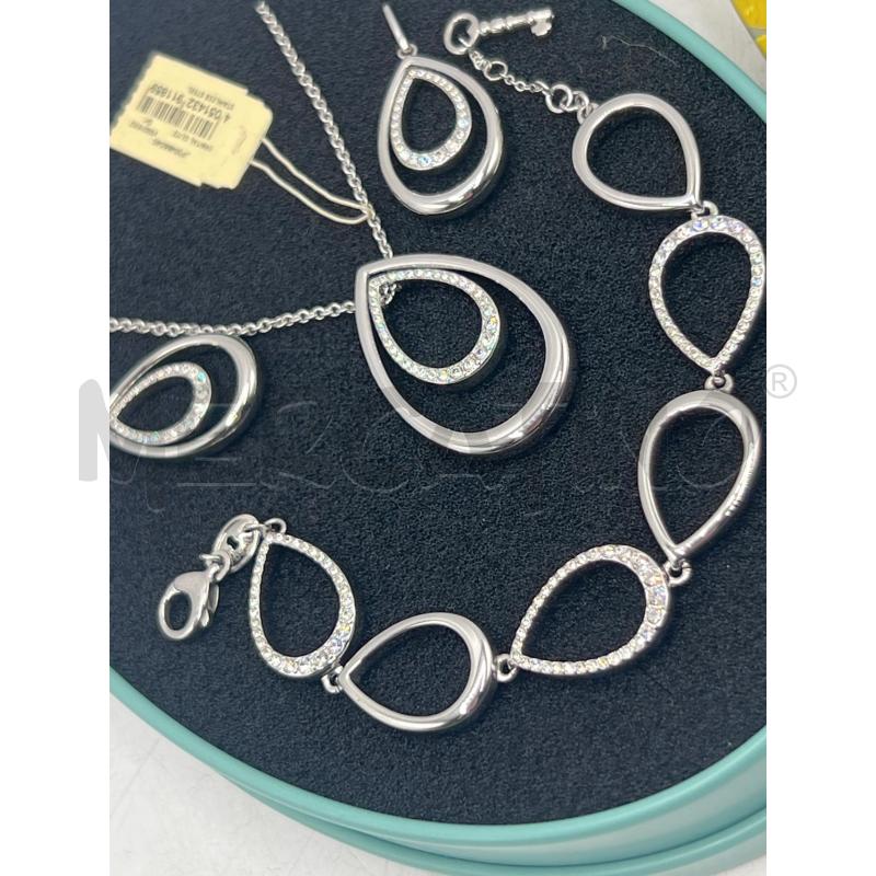 COLLANA E ORECCHINI FOSSIL INOX E STRASS | Mercatino dell'Usato Teramo 4