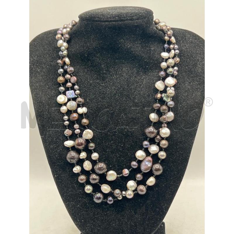 COLLANA PERLE BAROCCHE BI TONO | Mercatino dell'Usato Teramo 1