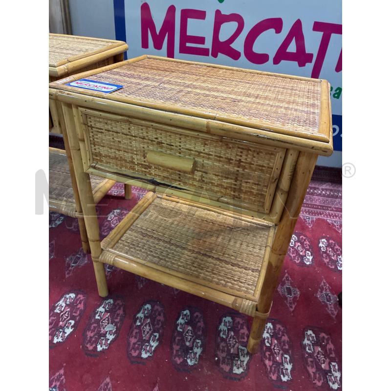 COMODINO BAMBOO E RATTAN | Mercatino dell'Usato Teramo 2