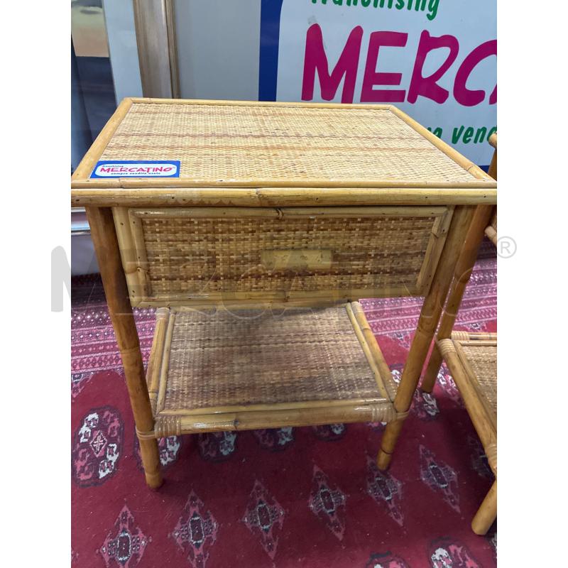 COMODINO BAMBOO E RATTAN | Mercatino dell'Usato Teramo 3