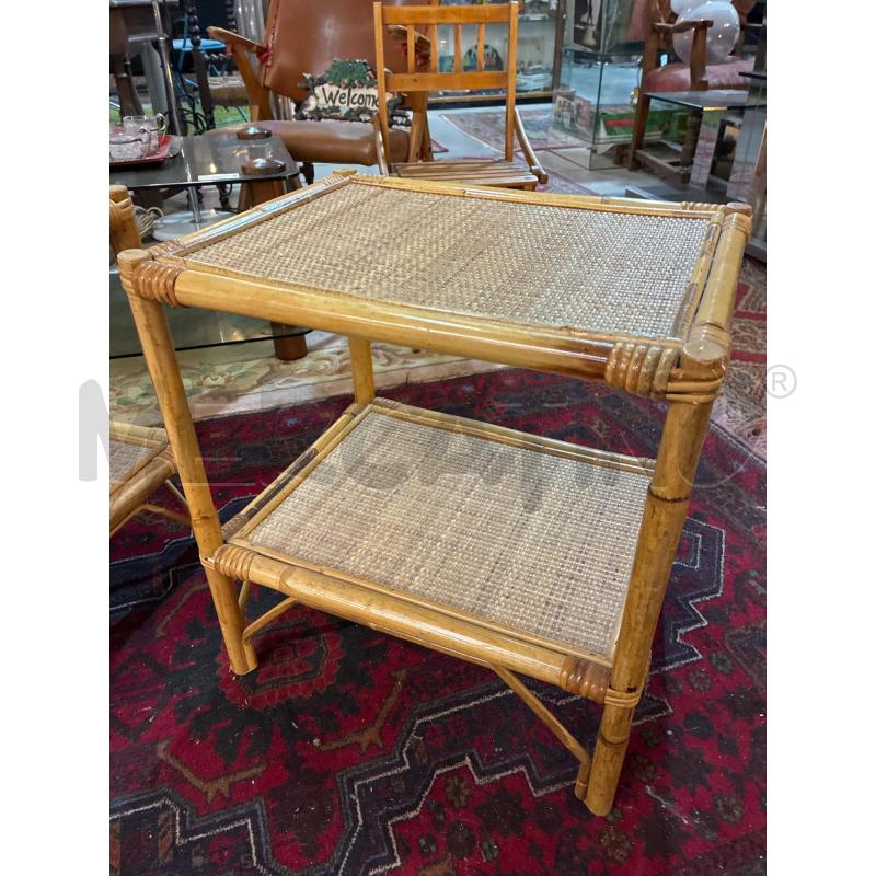 COMODINO BAMBOO RATTAN VINTAGE SEMPLICE | Mercatino dell'Usato Teramo 2