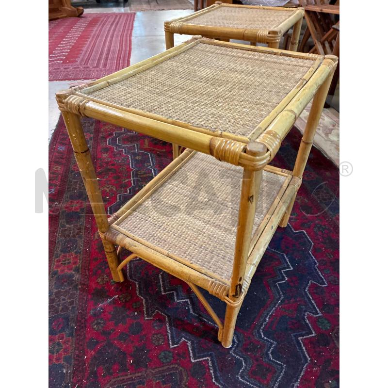 COMODINO BAMBOO RATTAN VINTAGE SEMPLICE | Mercatino dell'Usato Teramo 3