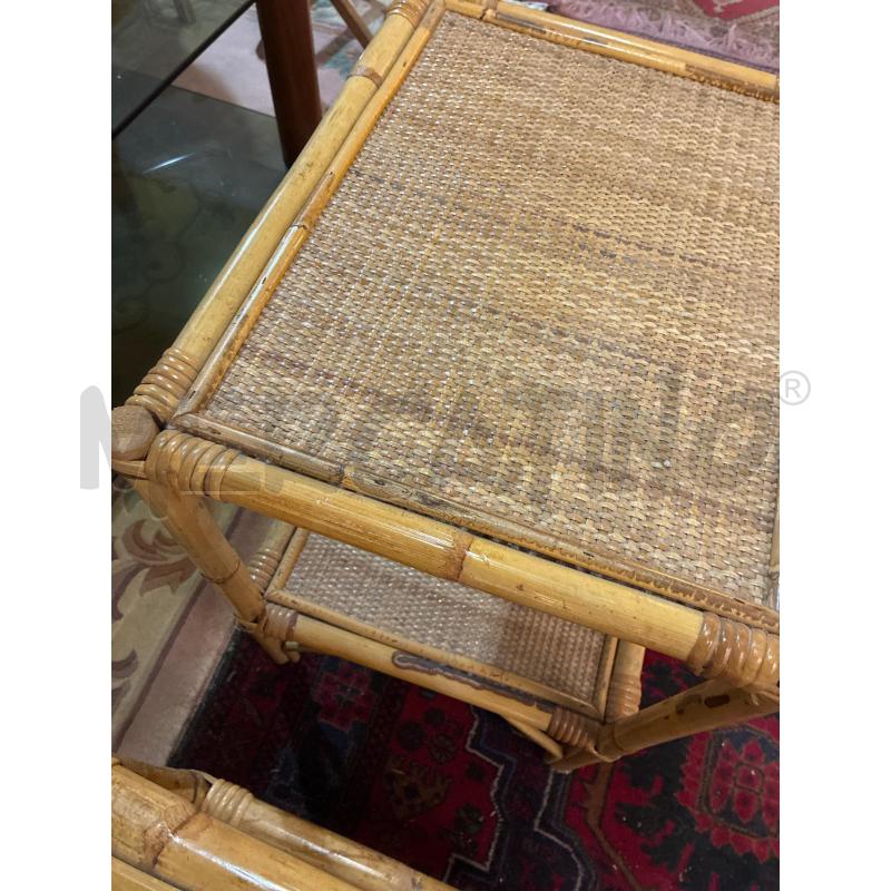 COMODINO BAMBOO RATTAN VINTAGE SEMPLICE | Mercatino dell'Usato Teramo 4