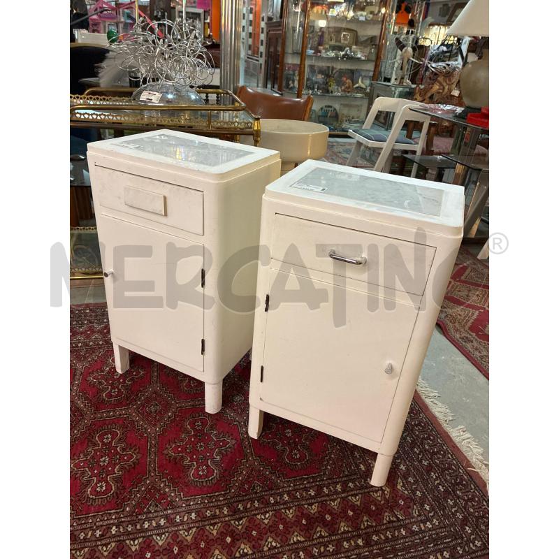 COMODINO BIANCO PIANO MARMO | Mercatino dell'Usato Teramo 1