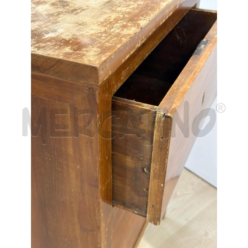 COMODINO EPOCA GRANDE IN LEGNO 4 PIEDINI - 2 CASSETTONI . MASSELLO 37X50 H 80 | Mercatino dell'Usato Teramo 4