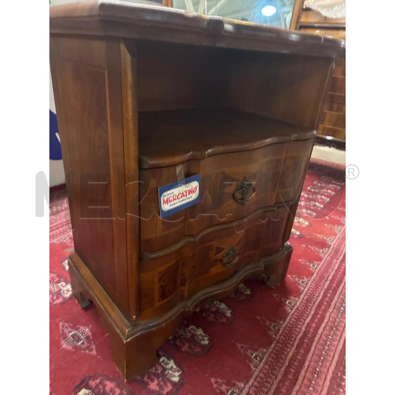 COMODINO SAGOMATO IN LEGNO 2 CASSETTI | Mercatino dell'Usato Teramo 4