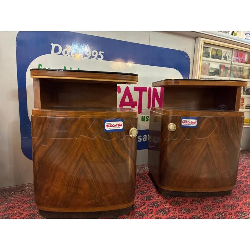 COMODINO  DECO' CON PIANO VETRO SOPRA | Mercatino dell'Usato Teramo 2