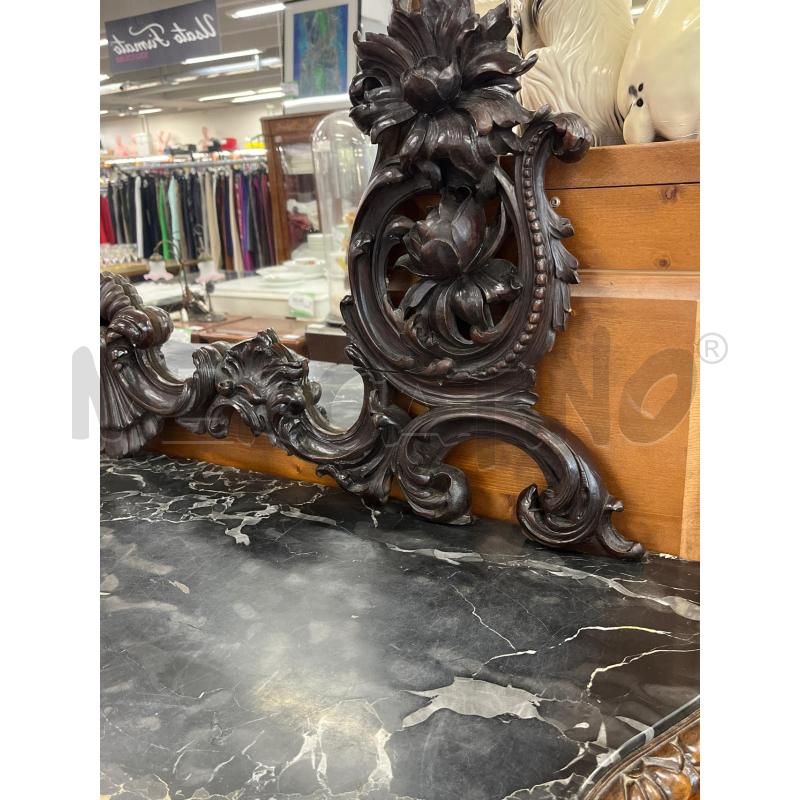 COMO' EPOCA IN LEGNO IMPIALLICCATO 3 CASSETTONI + SPECCHIO CON BASE INTAGLIATA | Mercatino dell'Usato Teramo 3