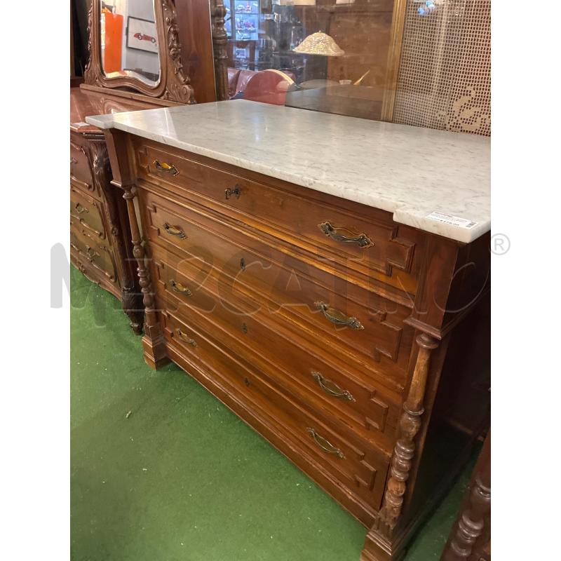 COMO' EPOCA IN LEGNO NOCE MASSELLO + PIANO MARMO.  | Mercatino dell'Usato Teramo 2