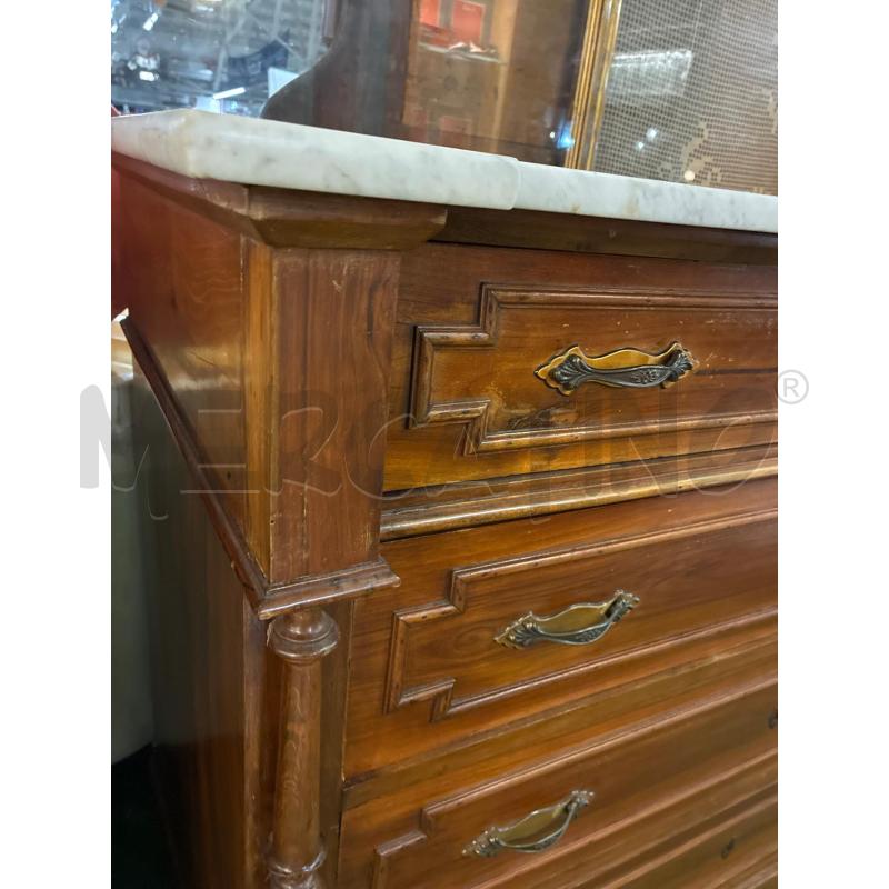 COMO' EPOCA IN LEGNO NOCE MASSELLO + PIANO MARMO.  | Mercatino dell'Usato Teramo 5