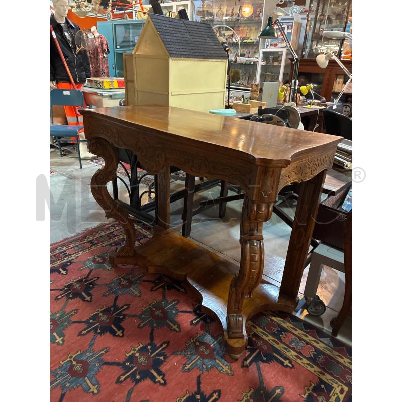 CONSOLLE D'EPOCA IN LEGNO NOCE MOSSO  | Mercatino dell'Usato Teramo 1