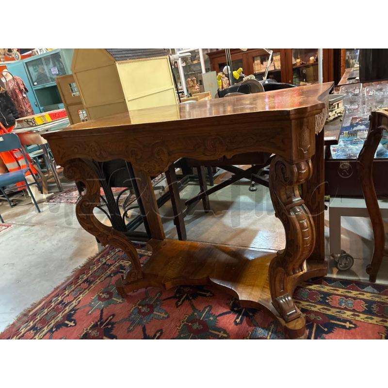CONSOLLE D'EPOCA IN LEGNO NOCE MOSSO  | Mercatino dell'Usato Teramo 2