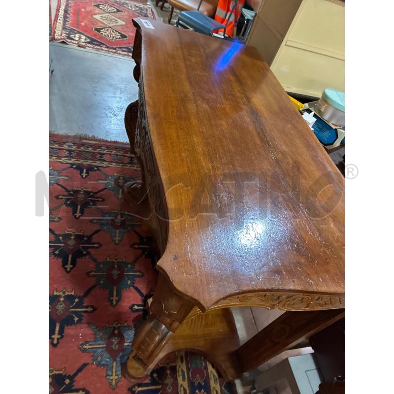 CONSOLLE D'EPOCA IN LEGNO NOCE MOSSO  | Mercatino dell'Usato Teramo 5
