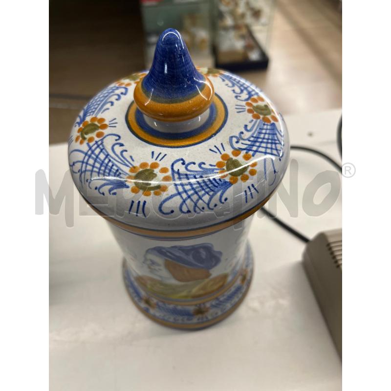CONTENITORE CERAMICA CASTELLI STILE ORSINI COLONNA VOLTO BLU GIAL | Mercatino dell'Usato Teramo 2