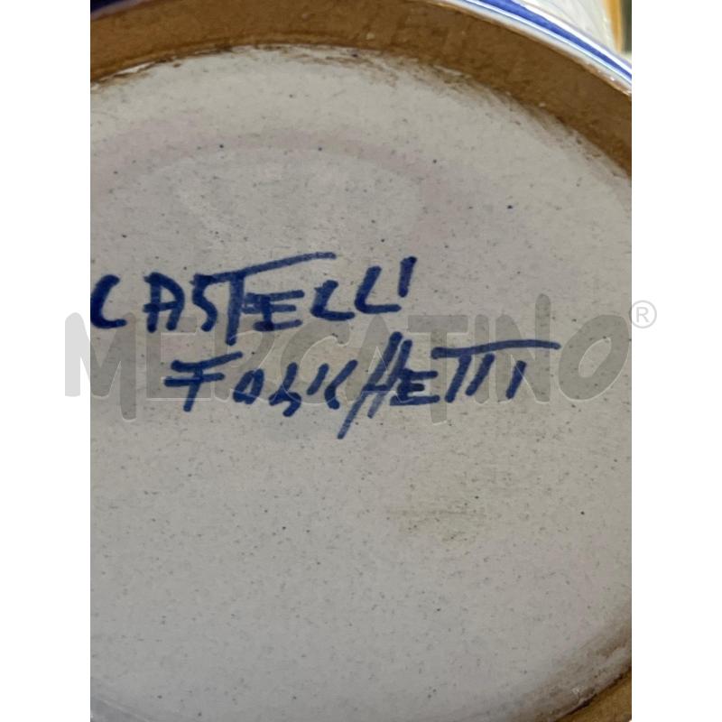 CONTENITORE CERAMICA CASTELLI STILE ORSINI COLONNA VOLTO BLU GIAL | Mercatino dell'Usato Teramo 3