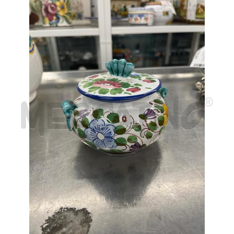 CONTENITORE CERAMICA CASTELLI T ZUCCHERIERA FIORI | Mercatino dell'Usato Teramo 1