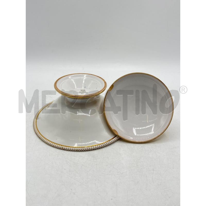 CONTENITORE CERAMICA FIORENTINA DORATO BORDO LAVORATO | Mercatino dell'Usato Teramo 4