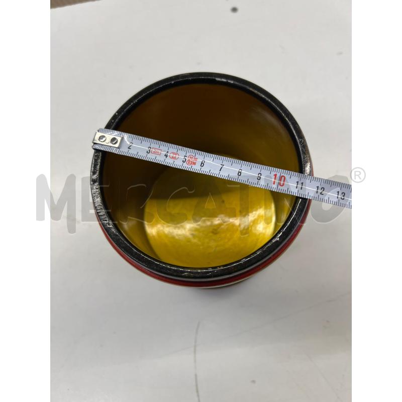 CONTENITORE CILINDRICO DIPINTO NERO DORATO FIORE | Mercatino dell'Usato Teramo 3
