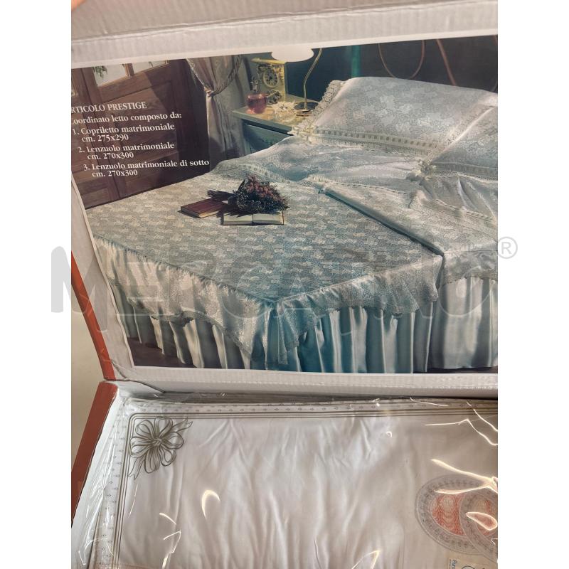 COORDINATO LETTO COMPOSTO DA COPRILETTO LENZUOLO SOPRA E SOTTO MATRIMONIALE ROSA  | Mercatino dell'Usato Teramo 3
