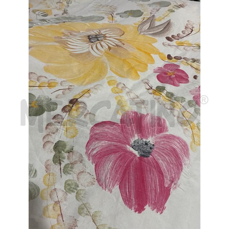 COPERTA MATRIMONIALE BEIGE DI COTONE FIORI GIALLI SMERLO GIALLO | Mercatino dell'Usato Teramo 2