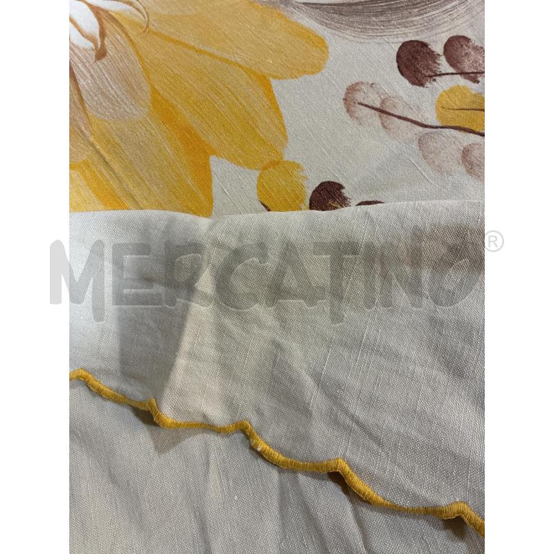 COPERTA MATRIMONIALE BEIGE DI COTONE FIORI GIALLI SMERLO GIALLO | Mercatino dell'Usato Teramo 4