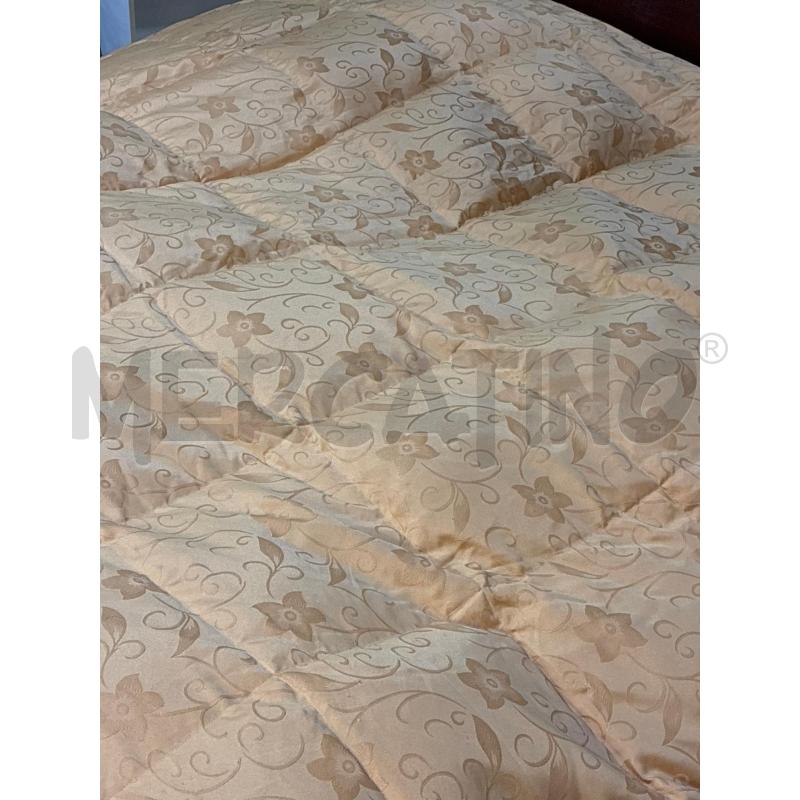 COPERTA MATRIMONIALE GIALLO OCRA DAMASCATO | Mercatino dell'Usato Teramo 3