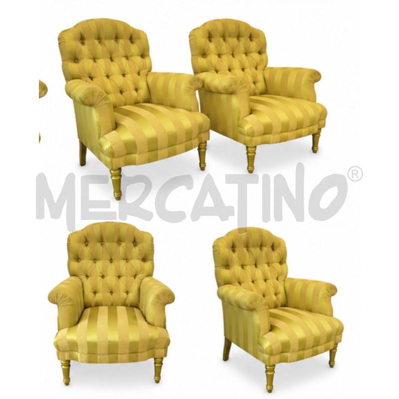 COPPIA POLTRONE CLASSICHE CAPITONNE' IN SETA | Mercatino dell'Usato Teramo 3