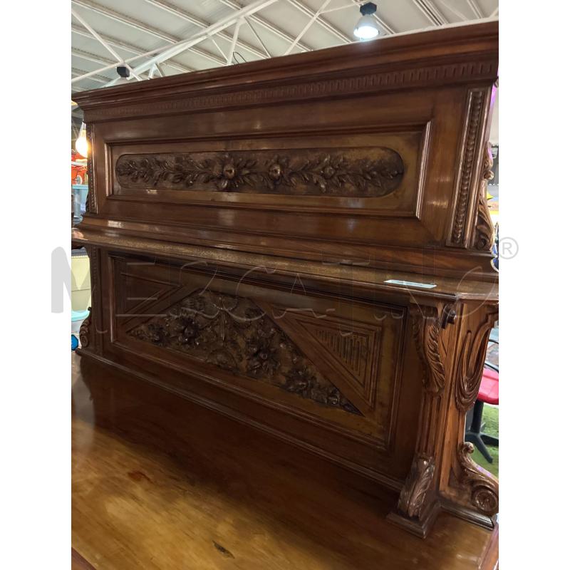 CREDENZA D'EPOCA CON PIATTAIA LEGNO INTAGLIATO 1SPORT.+2CASSETTI | Mercatino dell'Usato Teramo 4