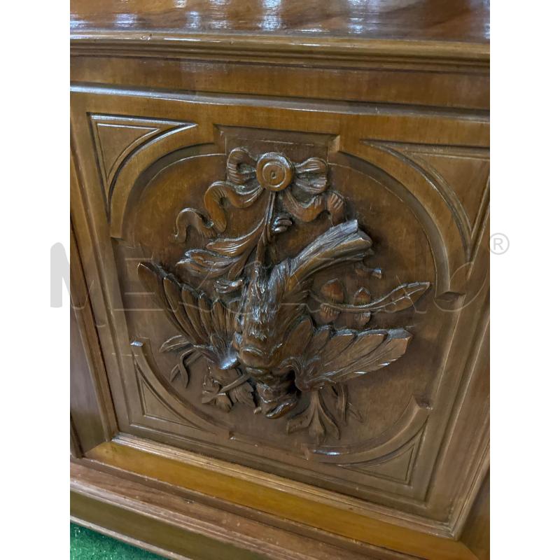 CREDENZA D'EPOCA CON PIATTAIA LEGNO INTAGLIATO 2SPORT.+2 CASSETTI | Mercatino dell'Usato Teramo 5