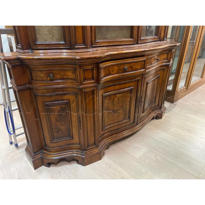 CREDENZA LEGNO DOPPIOCORPO CRISTALLIERA SOPRA | Mercatino dell'Usato Teramo 3