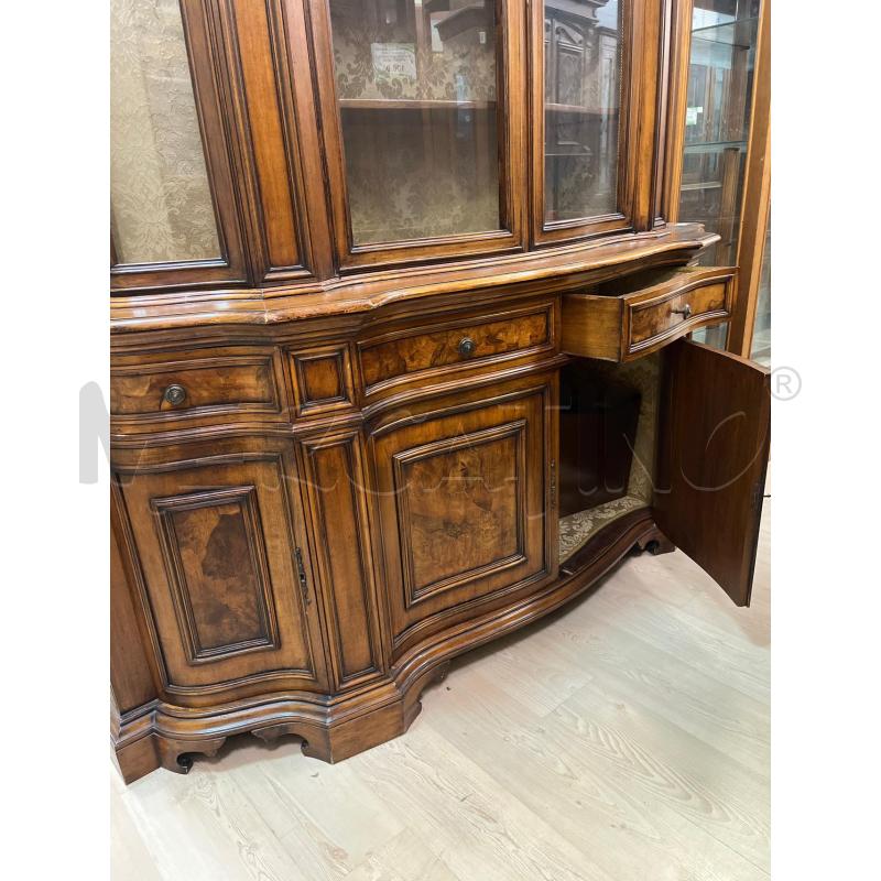 CREDENZA LEGNO DOPPIOCORPO CRISTALLIERA SOPRA | Mercatino dell'Usato Teramo 4
