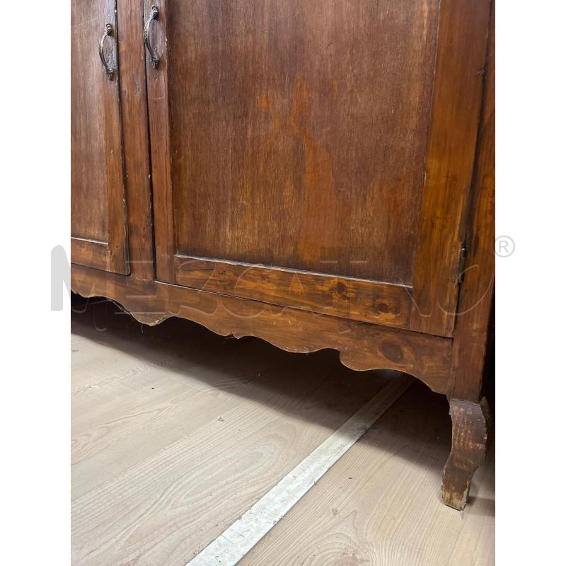 CREDENZA LEGNO DOPPIOCORPO VETRINETA SOPRA C NOCE | Mercatino dell'Usato Teramo 4