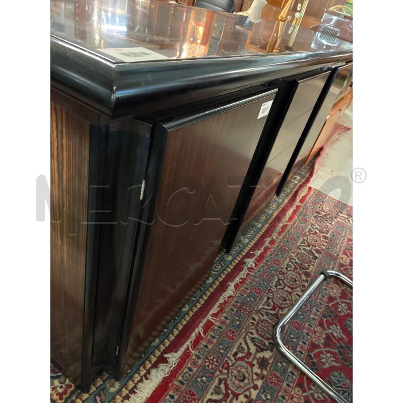 CREDENZA MODERNARIATO PALISSANDRO BORDO NERO 3 SPORTELLI | Mercatino dell'Usato Teramo 4