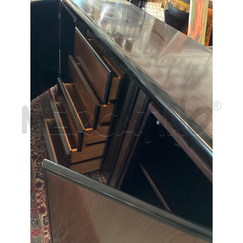 CREDENZA MODERNARIATO PALISSANDRO BORDO NERO 3 SPORTELLI | Mercatino dell'Usato Teramo 5