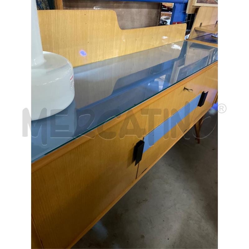 CREDENZA SIDEBOARD ANNI 50 MODERNARIATO 3SPORT.RIGHE E TOP AZZURRO | Mercatino dell'Usato Teramo 2