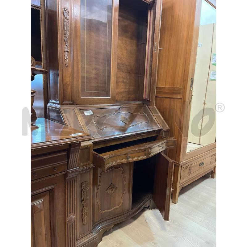 CREDENZINA LEGNO C NOCE BASE RIBALTA - SOPRA VETRINETTA 2 ANTE | Mercatino dell'Usato Teramo 4
