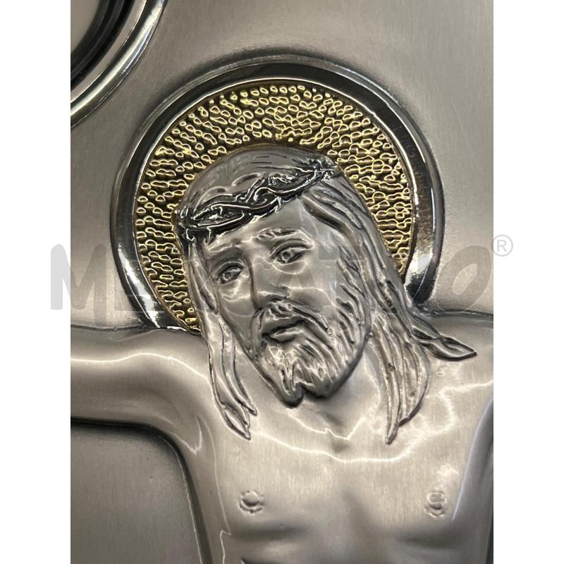 CROCIFISSO IN LEGNO LAMINATO SILVER 9 RAFFIGUARAZIONE CRISTO | Mercatino dell'Usato Teramo 4