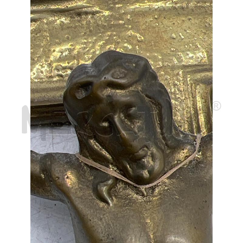 CROCIFISSO VECCHIO EPOCA IN OTTONE PIENO 51X27CM | Mercatino dell'Usato Teramo 3