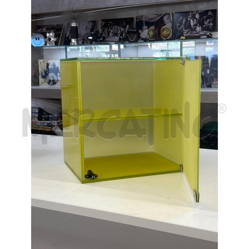 CUBO VETRO BACHECA COLORATA GIALLA 37X37 | Mercatino dell'Usato Teramo 2