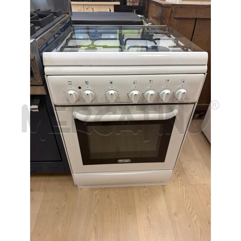 CUCINA A GAS 4 FUOCHI DELONGHI BIANCO SEMPLICE  | Mercatino dell'Usato Teramo 1