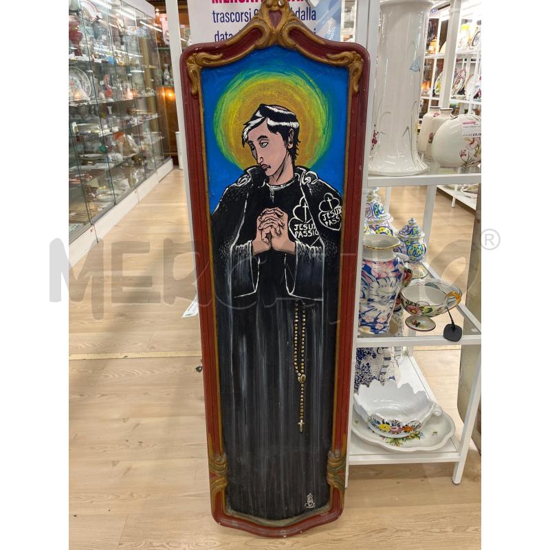 DIPINTO QUADRO IMMAGINE SANTO CORNICE LEGNO PARTICOLARE | Mercatino dell'Usato Teramo 1