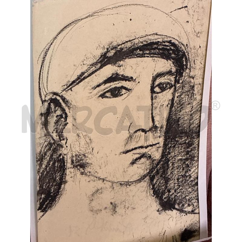 DISEGNO AMILCARE RAMBELLI 51 VOLTO UOMO TECNICA MISTA SU CARTA | Mercatino dell'Usato Teramo 2