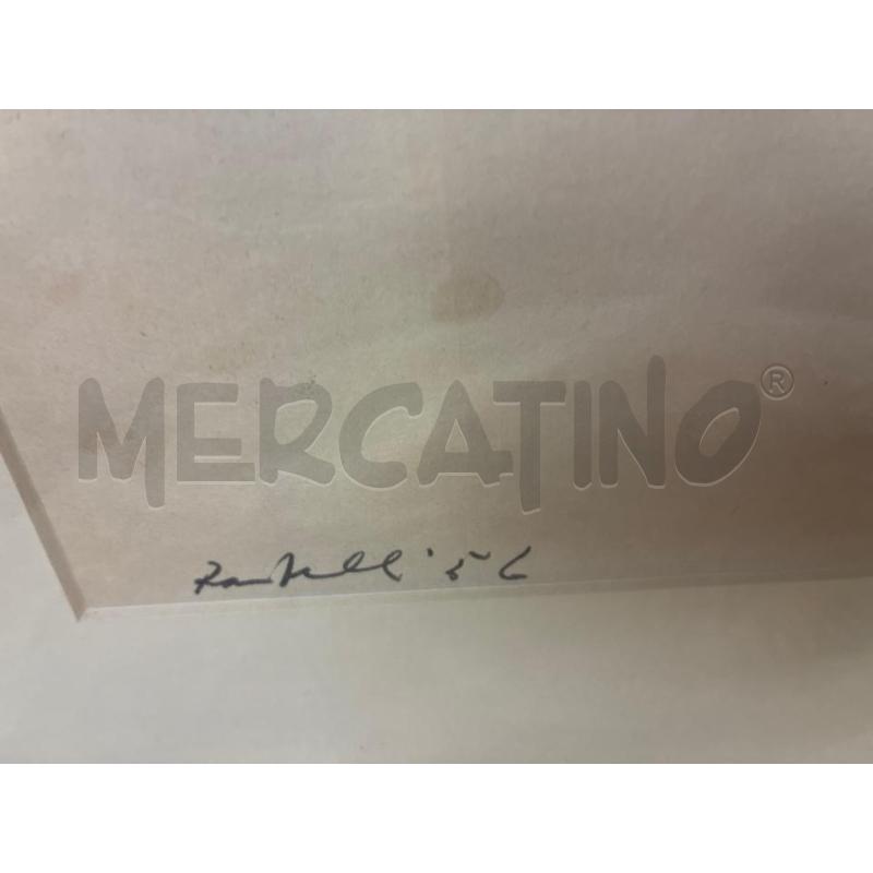 DISEGNO AMILCARE RAMBELLI 56 CANE TECNICA MISTA SU CARTA CORN.DORATA | Mercatino dell'Usato Teramo 4