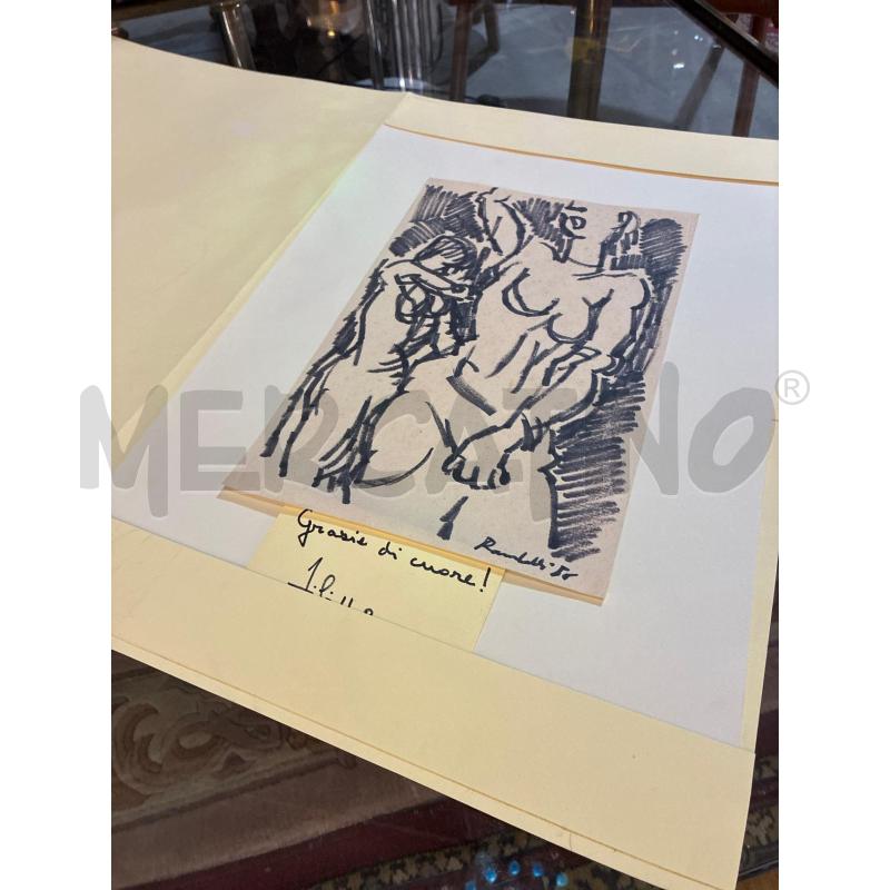 DISEGNO AMILCARE RAMBELLI 56 NUDI TECNICA MISTA SU CARTA  | Mercatino dell'Usato Teramo 2