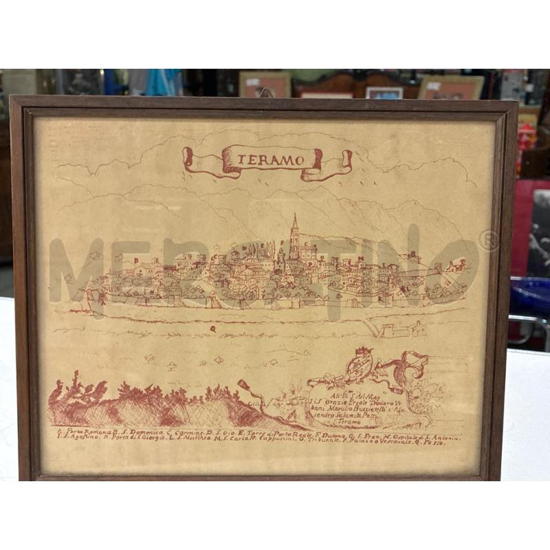 DISEGNO MAPPA URBANA CITTA' DI TERAMO CHINA RO | Mercatino dell'Usato Teramo 1
