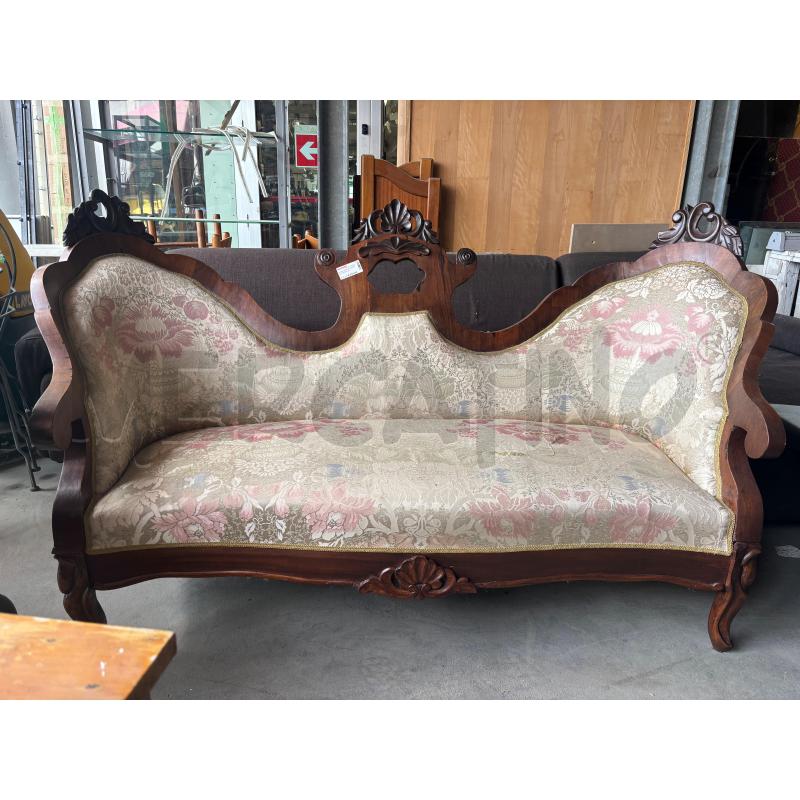 DIVANO EPOCA '800 LEGNO MASSELLO | Mercatino dell'Usato Teramo 1