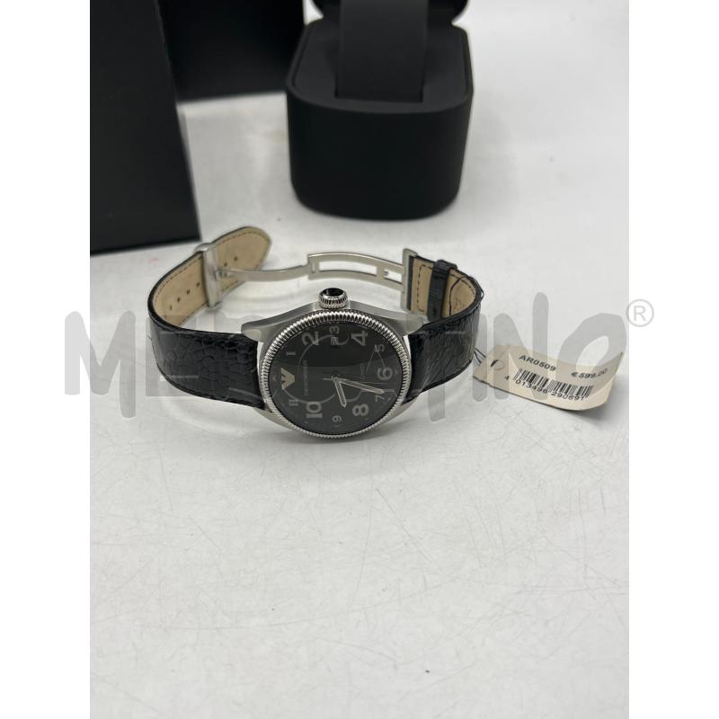 EMPORIO ARMANI - OROLOGIO DA POLSO - MECCANICO - NUOVO BOX E GARAZIA - NERO CINT PELLE | Mercatino dell'Usato Teramo 2