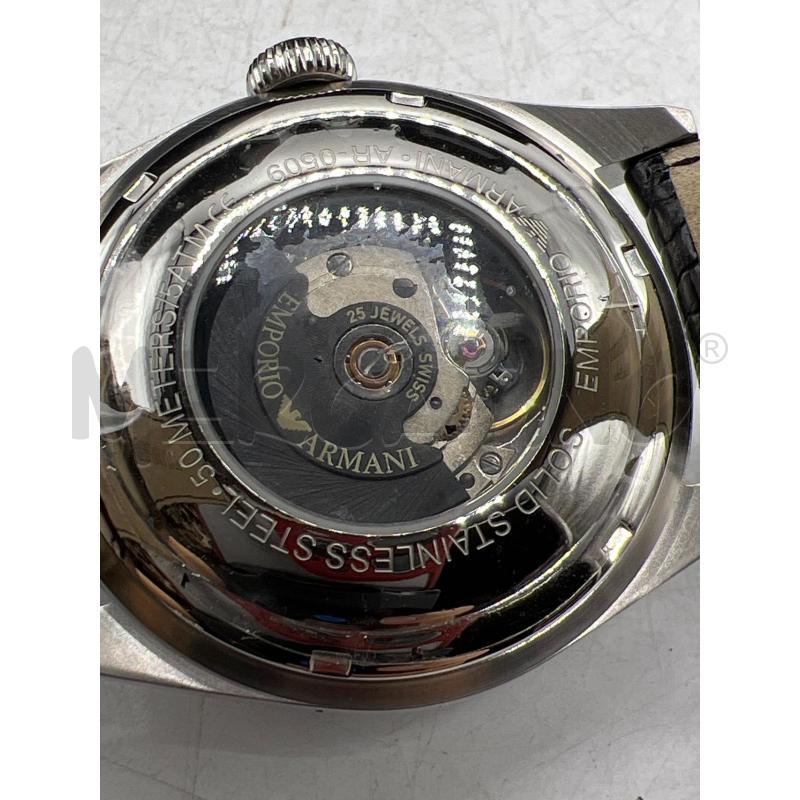EMPORIO ARMANI - OROLOGIO DA POLSO - MECCANICO - NUOVO BOX E GARAZIA - NERO CINT PELLE | Mercatino dell'Usato Teramo 3